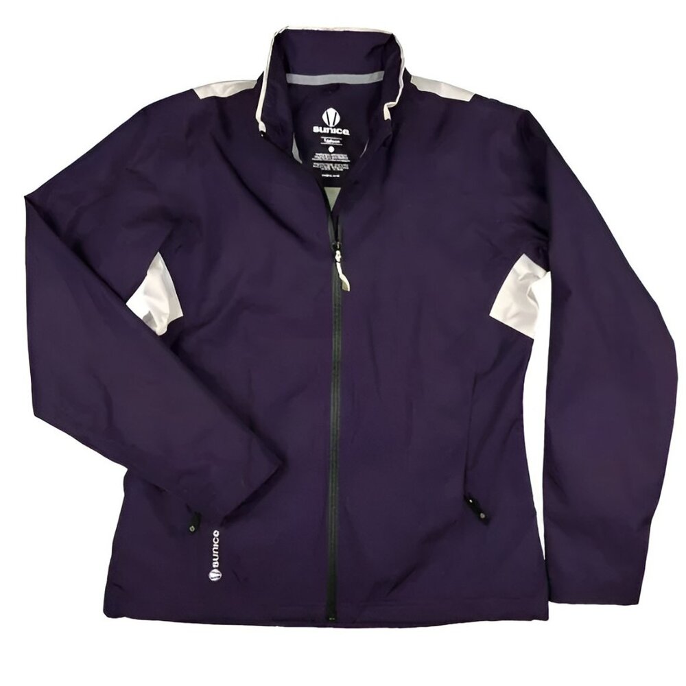 Sunice Typhoon Purple & White Lightweight Golf Windbreaker Rain Zipper Jacket M